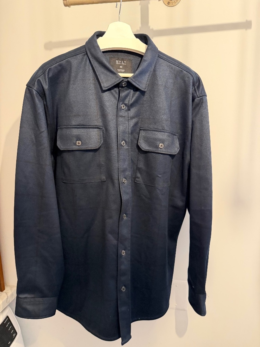 BYLT Basics Bylt Premium Basics Coastal Overshirt / XXL / Dark Blue Flannel